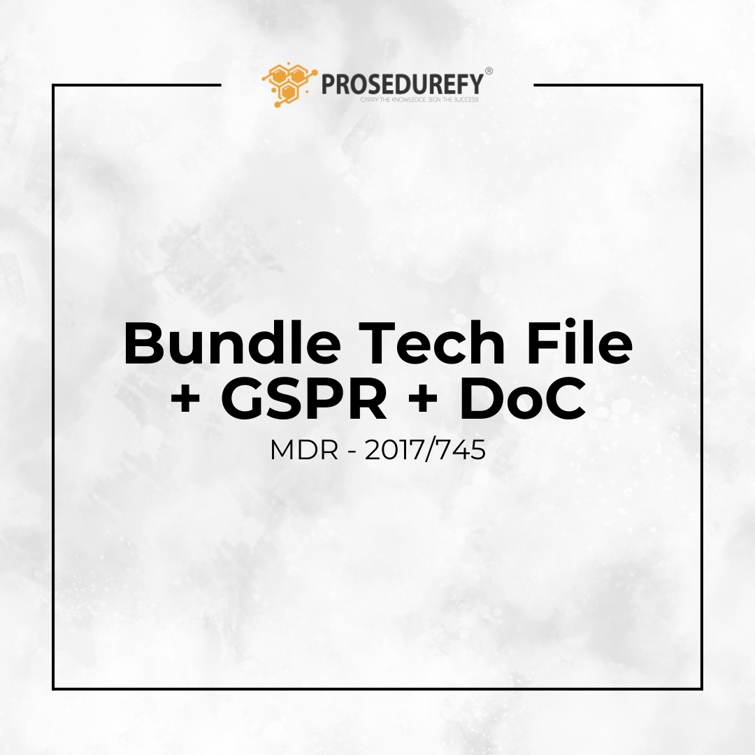 Bundle Tech File (Template and Checklist) + GSPR + DoC